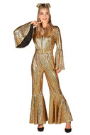 Catsuit Dazzling Star Goud - Jaren 80 &amp; 90 - Dames