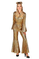 Catsuit Dazzling Star Goud - Jaren 80 &amp; 90 - Dames