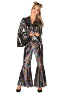 Catsuit Dazzling Star Zilver - Jaren 80 &amp; 90 - Dames