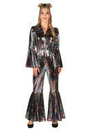 Catsuit Dazzling Star Zilver - Jaren 80 &amp; 90 - Dames