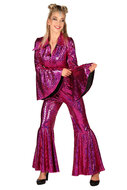 Catsuit Dazzling Star Roze - Jaren 80 &amp; 90 - Da