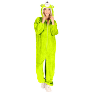 Onesie Dierenkostuum - Beer Candy Pluche  - Neon Groen - Volwassenen