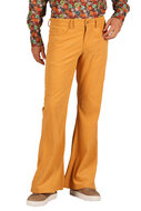 Hippie Flared Ribcord Broek Okergeel - Flower Power Jaren 60 &amp; 70 - Heren