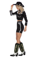 Cowgirl Koeienprint Kostuum - Zwart-Wit - Dames