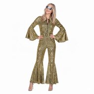 Catsuit Cirkels Goud - Jaren 80 &amp; 90 - Dames