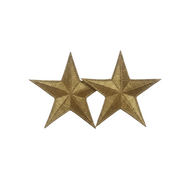 Embleem Huusse - Strijkembleem - Sterren Goud - Set van 2