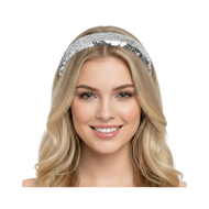 Pailletten Haarband - Zilver