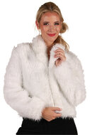 Bontjasje Wit - Zachte Pluche Jas - Dames
