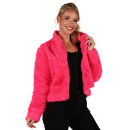 Bontjasje Roze - Zachte Pluche Jas - Dames