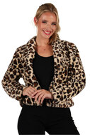 Bontjasje Panter - Zachte Pluche Jas - Dames
