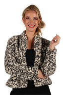 Bontjasje Sneeuwpanter - Zachte Pluche Jas - Dames