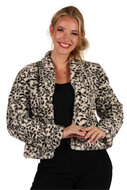 Bontjasje Sneeuwpanter - Zachte Pluche Jas - Dames