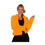 Bontjasje Oranje - Zachte Pluche Jas - Dames