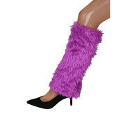 Beenwarmers paars bont