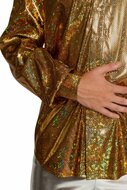 Shiny Disco Shirt - Goud - Heren