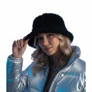 Bucket Hat Pluche - Zwart - Volwassenen