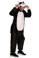 Onesie Poezenkostuum - Pluche - Volwassenen - Zwart-Wit