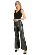 Damesbroek Snakeskin - Zilver - Wijde Pijp - Jaren 80 &amp; 90 Disco