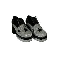 Herenschoenen - Foute Party - Glamrock - Zilver