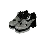 Herenschoenen - Foute Party - Glamrock - Zilver