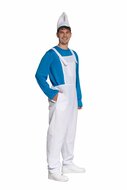 Smurf Kostuum Blauw-Wit - Heren