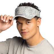 Festival Zonneklep - Glam Zilver - Strass Steentjes