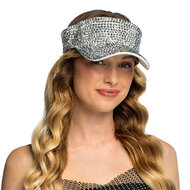 Festival Zonneklep - Glam Zilver - Strass Steentjes