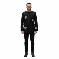 Oeteldonk Carnavalsjas Kort Zwart - Met Emblemen - Heren