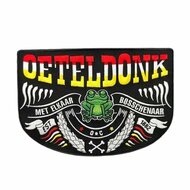 Oeteldonk Carnavalsjas Kort Zwart - Met Emblemen - Heren