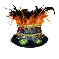 luxe hoge hoed - panterprint - led - volwassenen - 1001