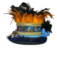 luxe hoge hoed - panterprint - led - volwassenen - 1001