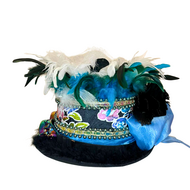 Luxe  Hoge Hoed - Blauw - Led - Volwassenen - 1003