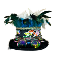 Luxe  Hoge Hoed - Blauw - Led - Volwassenen - 1003