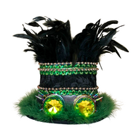 Luxe Hoge Hoed - Groen - Led - Volwassenen - 1004