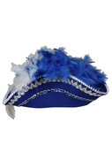 Piratenhoed Driesteek - Premium Class - Blauw - Volwassenen