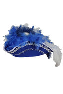 Piratenhoed Driesteek - Premium Class - Blauw - Volwassenen