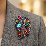 Luxe Broche - Diamand Flower  - Strass
