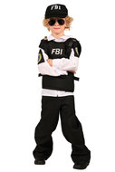 FBI Special Agent - Verkleedpak - Kinderen -  4-delige Set - Zwart-Wit