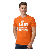T-shirt Oranje - Lam Leve de Koning - Volwassenen