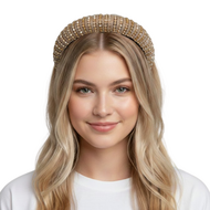 Haarband Glitter Steentjes - Goud