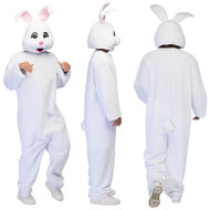 Konijnen Kostuum - Pluche Wit - Volwassenen