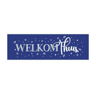 Banner Welkom Thuis - Blauw - 190x60 cm