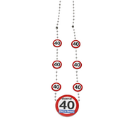 Ketting Verkeersbord 40 Jaar - Verjaardag 40
