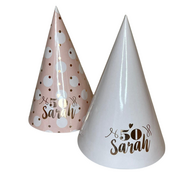 Sarah 50  Feesthoedje - Assorti - Ros&eacute;-Wit