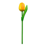 Souvenir - Tulp op Steel - Hout - Geel-Oranje