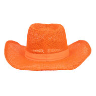Cowboyhoed Sunny Oranje  - Koningsdag - Volwassenen 