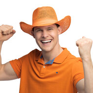 Cowboyhoed Sunny Oranje  - Koningsdag - Volwassenen 