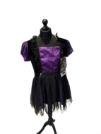 Tweede kans - Nieuw - Heksenjurk - spider - kort model - zwart - paars