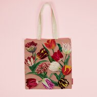 Holland Souvenir Tas - Katoen - Pretty Tullips - Roze