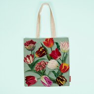 Holland Souvenir Tas - Katoen - Pretty Tullips - Groen